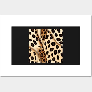 Stylized Snow Leopard Fur - Printed Faux Hide #2 Posters and Art